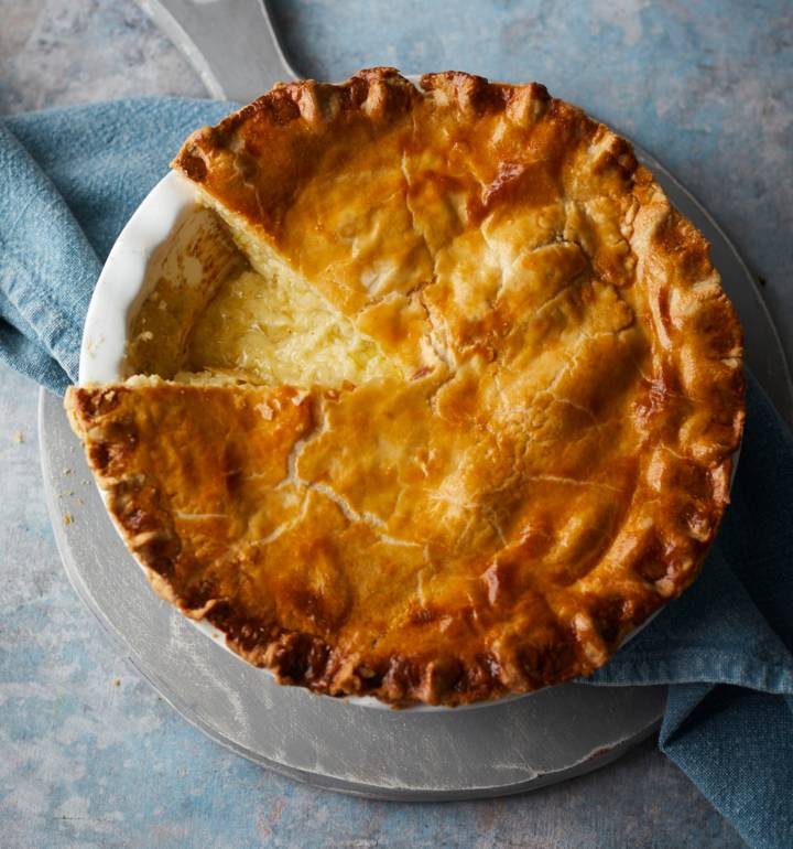 Cheese onion deals and potato pie
